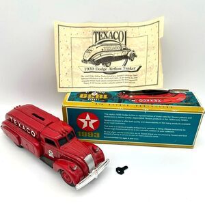 1939 Texaco Dodge Tanker Die Cast Metal Coin Bank Collector Series #10 NWB 1999